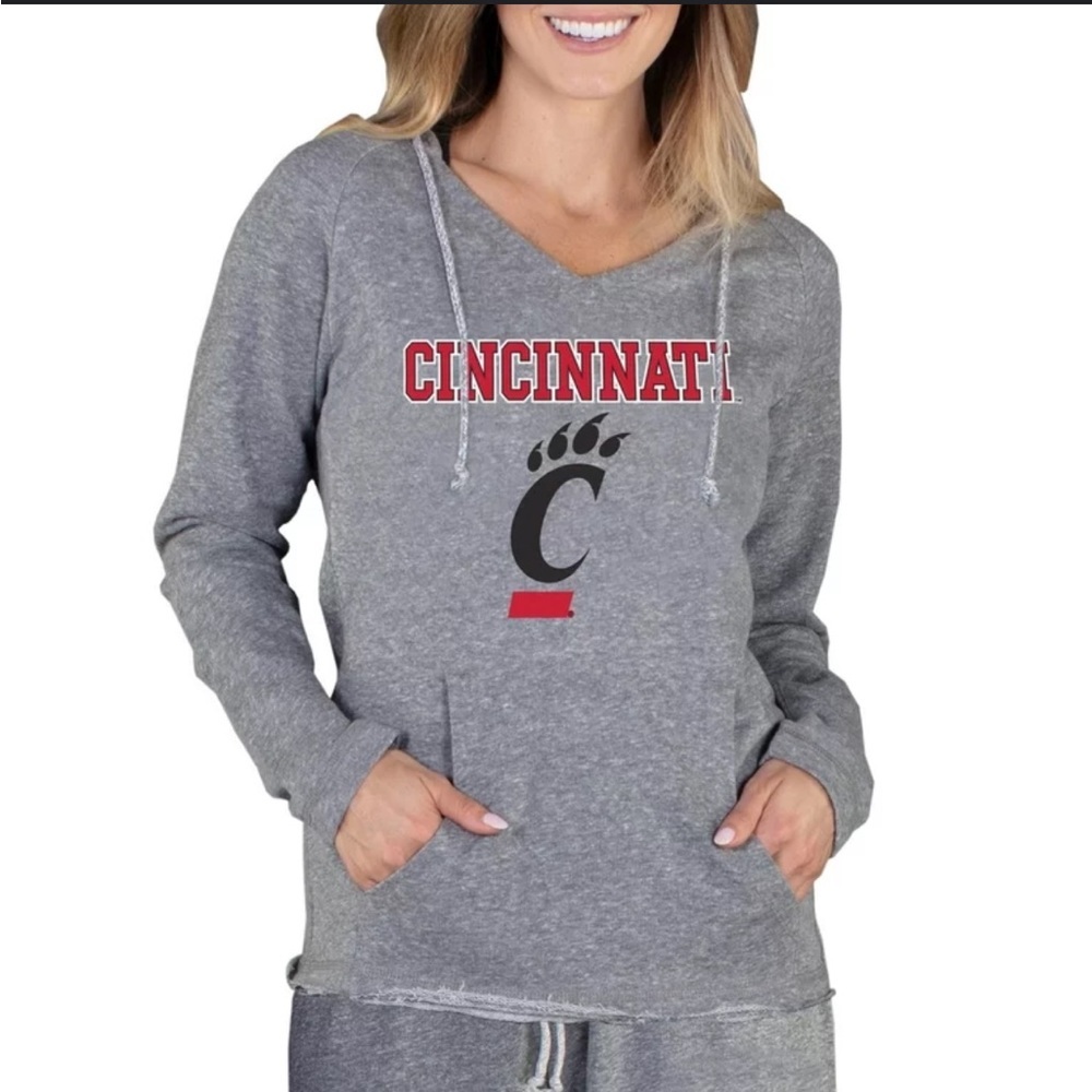 Women's Concepts Sport Gray Cincinnati Bearcats Lightweight Terry Hoodie